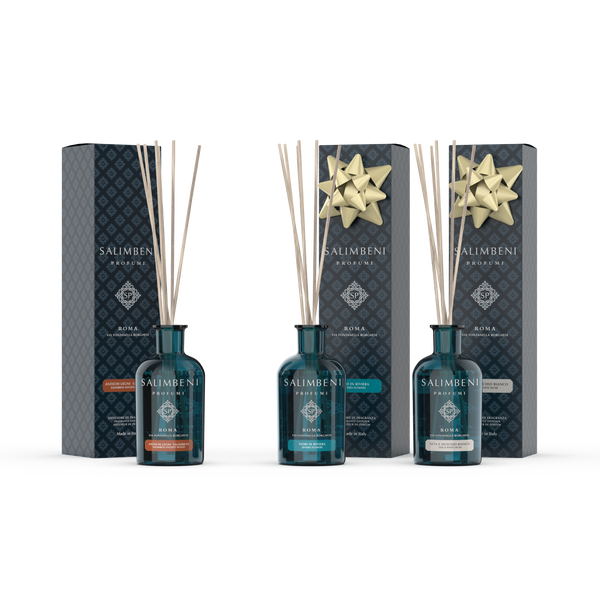 Salimbeni Antiek Hout 100 ml+ Bloemenrivièra 100 ml om GRATIS TE PROBEREN + Zijde en Witte Muskus 100 ml om GRATIS TE PROBEREN