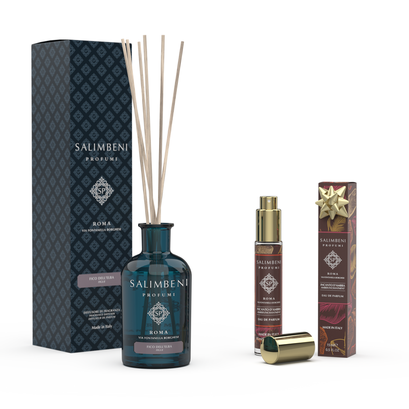 100 ml Elba Vijg Geurstokjes + Eau de Parfum 15 ml - Amber Betovering