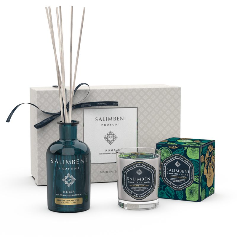 Cadeaupakket NAAR KEUZE (250 ml Founders Selection Geurstokjes + 190gr Founders Selection Geurkaars)