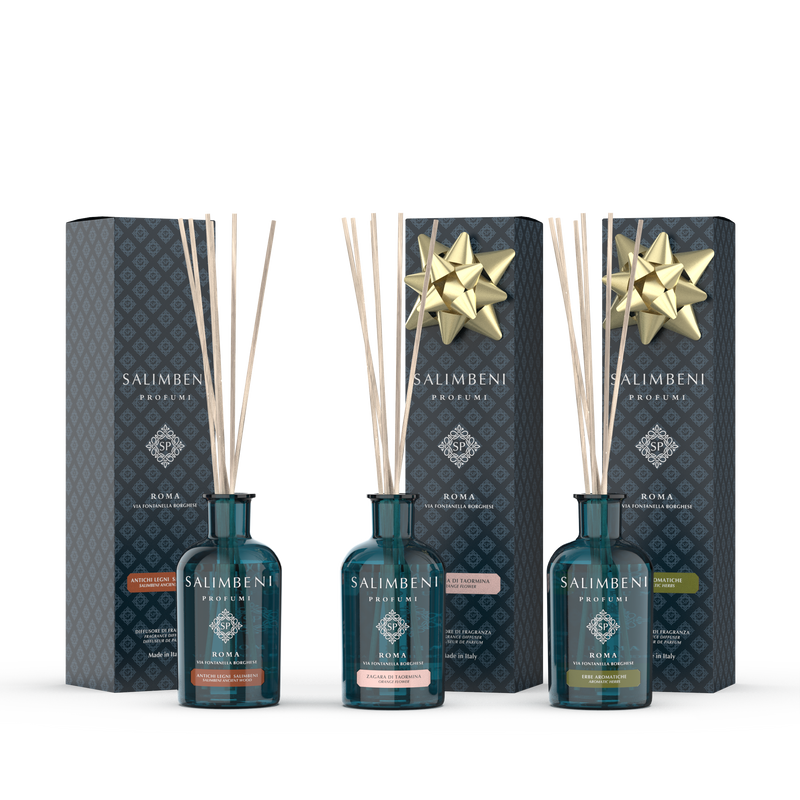 Salimbeni Antiek Hout 100 ml + Taormina Oranjebloesem 100 ml + Aromatische Kruiden 100 ml