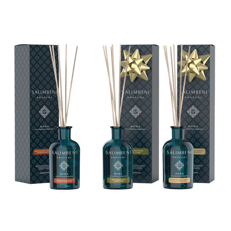 3 100 ml Geuren (Antiek Hout Salimbeni + Aromatische Kruiden + Notenhout en Bruyère)