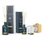 250 ml Geurstokjes (geur naar keuze) + 100ml Geurstokjes (met dezelfde geur) + 190gr Geurkaars GRATIS  (met dezelfde geur)