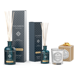 250 ml Geurstokjes (geur naar keuze) + 100ml Geurstokjes (met dezelfde geur) + 190gr Geurkaars GRATIS  (met dezelfde geur)