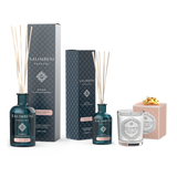 250 ml Geurstokjes (geur naar keuze) + 100ml Geurstokjes (met dezelfde geur) + 190gr Geurkaars GRATIS  (met dezelfde geur)