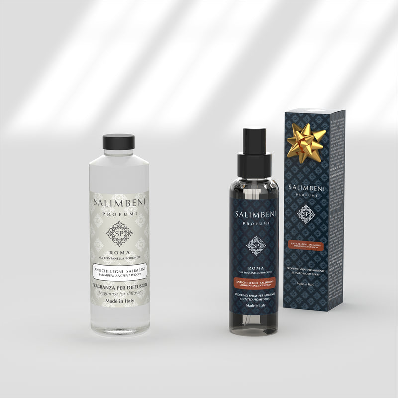 Salimbeni Antiek Hout (Navulling 250 ml + Huisparfum 150 ml)