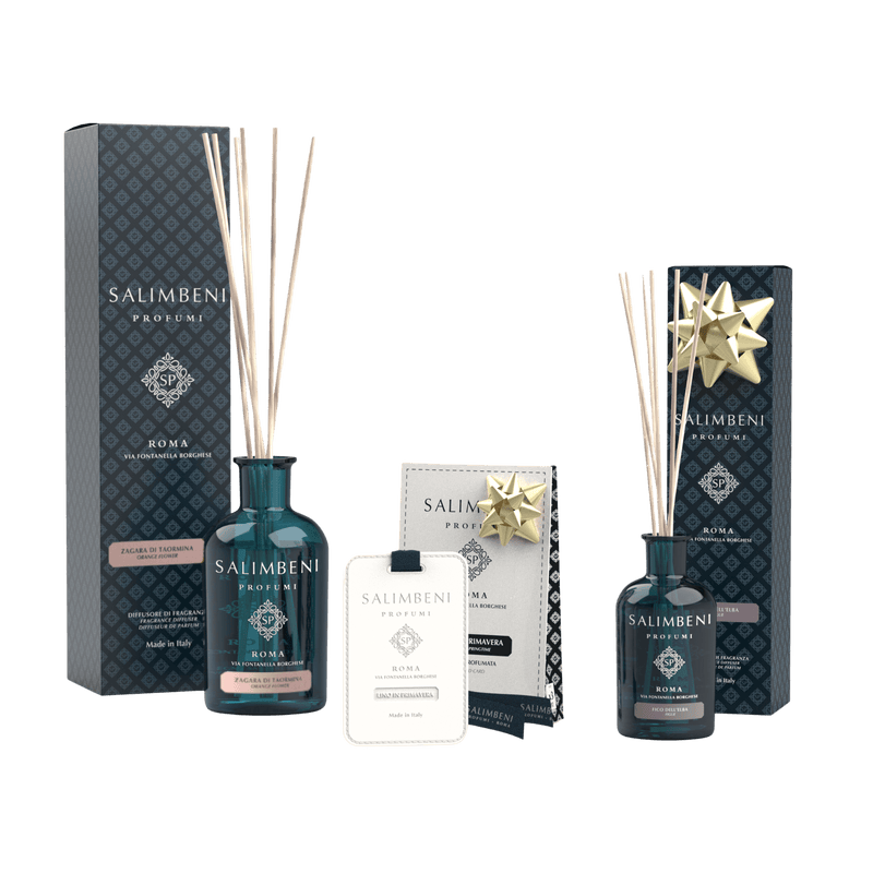 250ml Taormina Oranjebloesem + Geurkaarten (3 stuks) - Linnen in de Lente + 100ml Elba Vijg