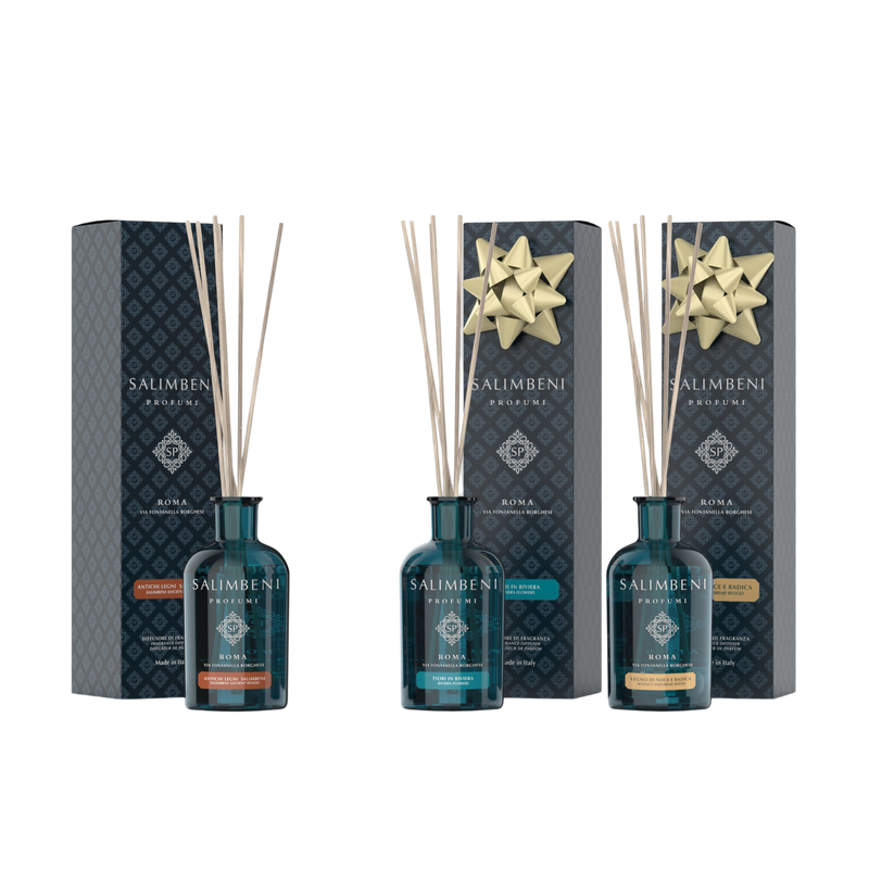 100ml Salimbeni Antiek Hout + 100ml Bloemenrivièra om GRATIS TE PROBEREN + 100ml Notenhout en Bruyère om GRATIS TE PROBEREN