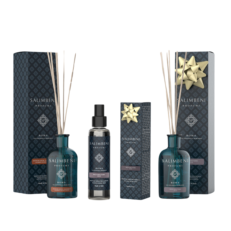 250ml Salimbeni Antiek Hout + 150ml Elba Vijg Huisparfum Spray om GRATIS TE PROBEN + 100ml Elba Vijg om GRATIS TE PROBEN