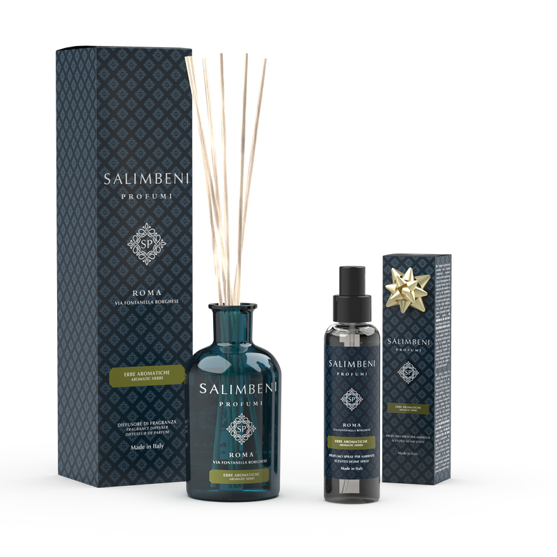 250 ml Aromatische Kruiden Geurstokjes + 150 ml Aromatische Kruiden Huisparfum Spray
