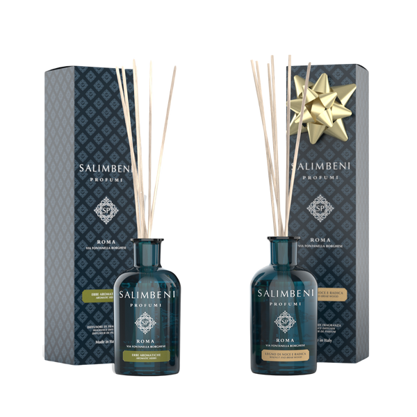 100 ml Aromatische Kruiden Geurstokjes +  100 ml Notenhout en Bruyère Geurstokjes om GRATIS TE PROBEREN