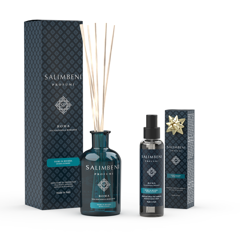 250 ml Bloemenrivièra Geurstokjes + 150 ml Bloemenrivièra Huisparfum Spray