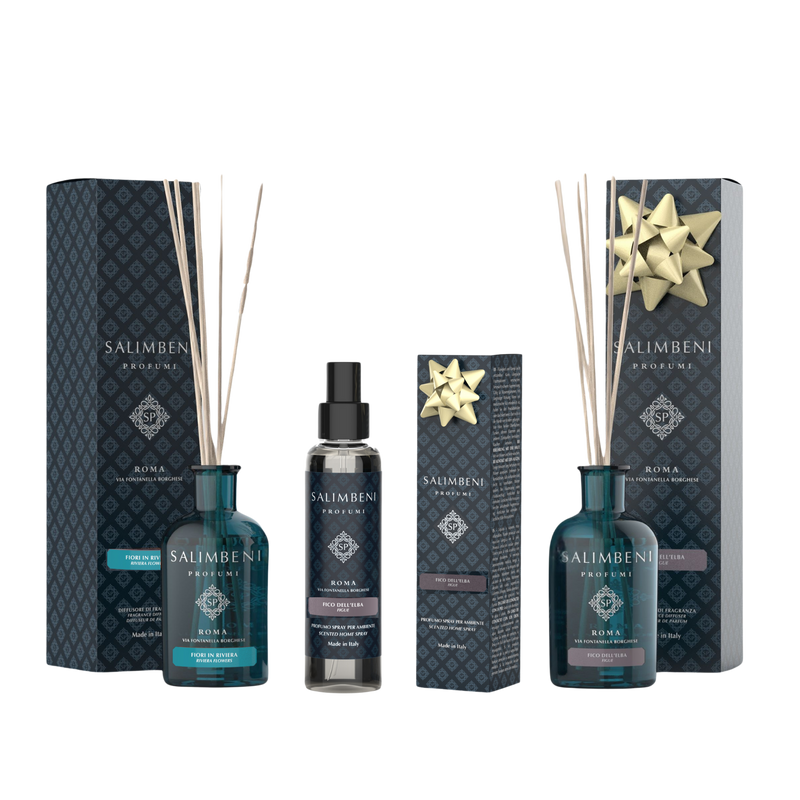 250ml Bloemenriviera + 150ml Elba Vijg Huisparfum Spray om GRATIS TE PROBEN + 100ml Elba Vijg om GRATIS TE PROBEN