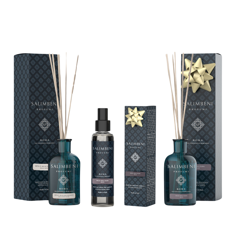 250ml Zijde en Witte Muskus + 150ml Elba Vijg Huisparfum Spray om GRATIS TE PROBEN + 100ml Elba Vijg om GRATIS TE PROBEN