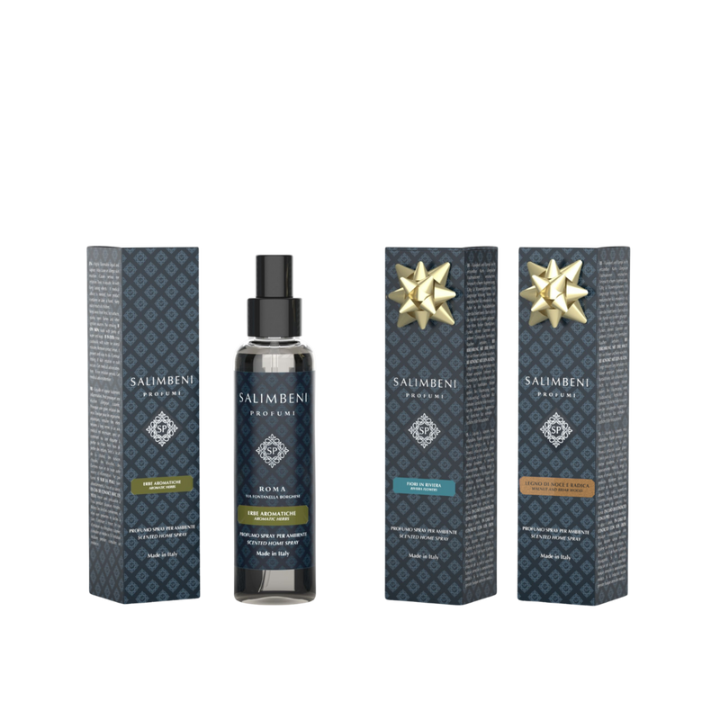 3 Huisparfum Spray 150ml (Aromatische Kruiden + Bloemenrivièra + Notenhout en Bruyère)
