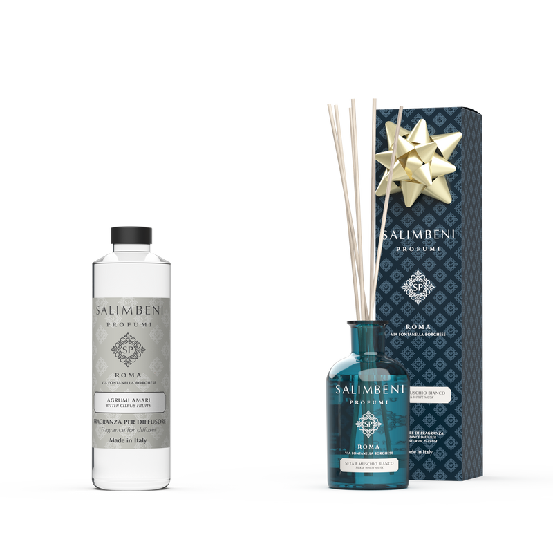 Navulling - Bittere Citrus 250 ml + Zijde en Witte Muskus 100 ml
