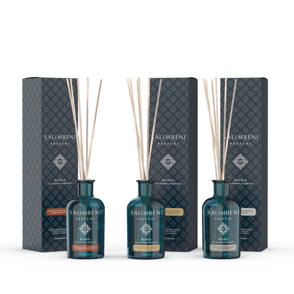 Salimbeni Antiek Hout 100 ml+ Notenhout en Bruyère 100 ml om GRATIS TE PROBEREN + Zijde en Witte Muskus 100 ml om GRATIS TE PROBEREN