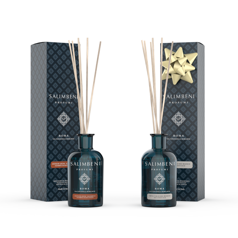 Salimbeni Antiek Hout 100 ml + Zijde en Witte Muskus 100 ml