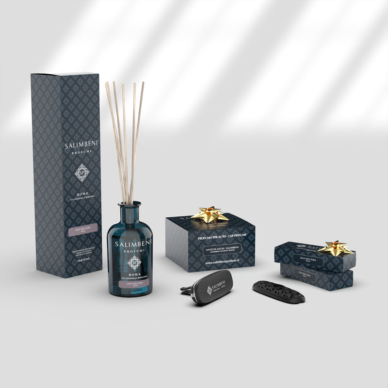 Elba Vijg 100 ml + Antiek Hout Autoparfum Carbon Afwerking + 2x Navulling Autoparfum