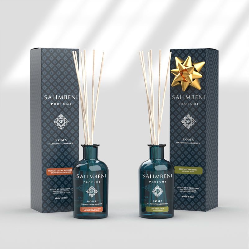 Antiek Hout Geurstokjes 250 ml + Aromatische Kruiden Geurstokjes 250 ml GRATIS