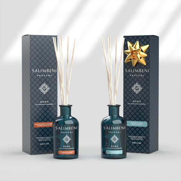 250 ml Salimbeni Antiek Hout Geurstokjes + 250 ml Adem van de Zee Geurstokjes GRATIS