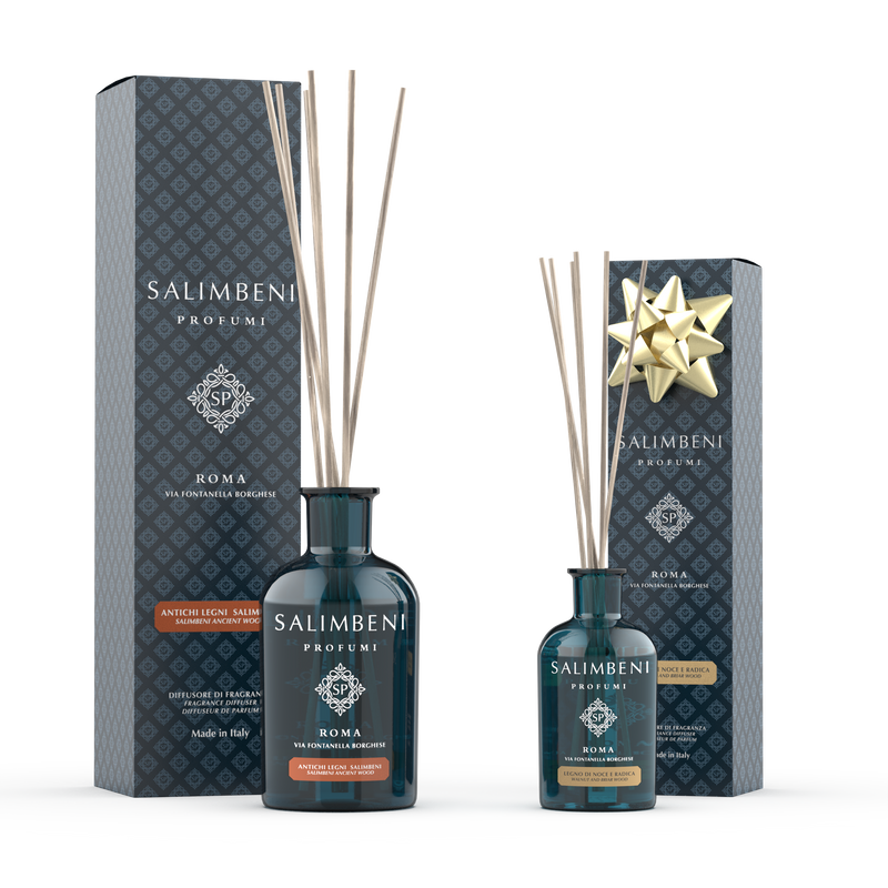 Salimbeni Antiek Hout 250 ml + Geurstokjes 100 ml NAAR KEUZE om GRATIS TE PROBEREN