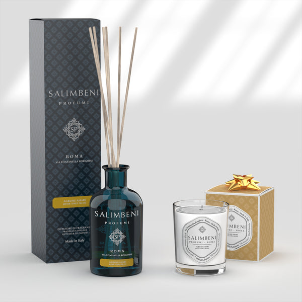 Bittere Citrus 250 ml + Bittere Citrus Geurkaarsen 190g