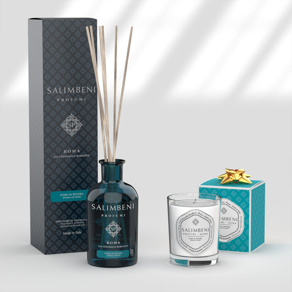 Bloemenriviera 250 ml + Bloemenriviera Geurkaarsen 190g