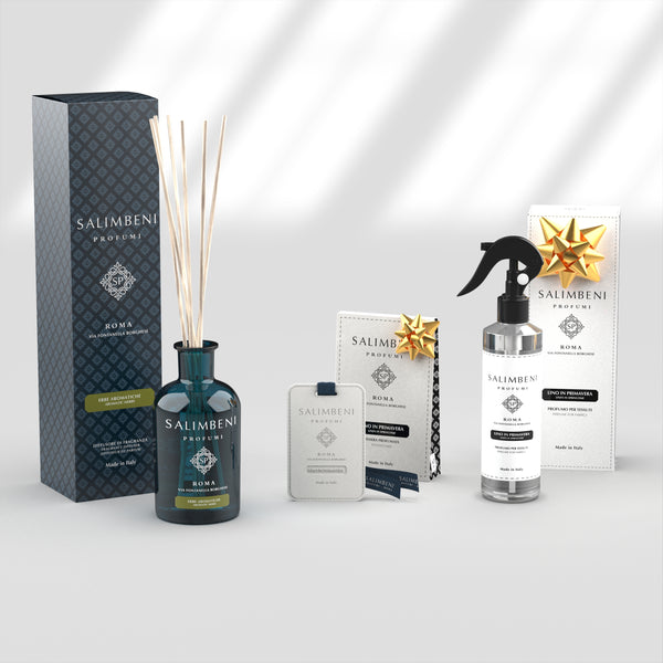 250ml Aromatische Kruiden + 250ml Textielspray - Linnen in de Lente + Geurkaarten (3 stuks) - Linnen in de Lente