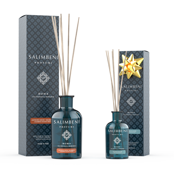 Salimbeni Antiek Hout 250 ml + Geurstokjes 100 ml NAAR KEUZE om GRATIS TE PROBEREN