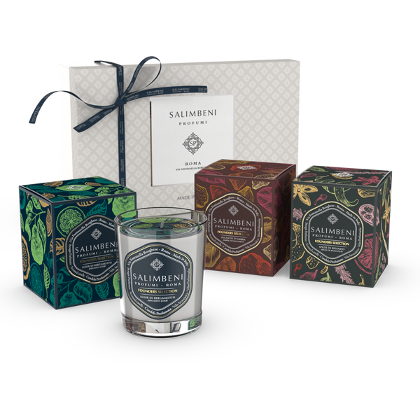 Cadeaupakket: 3 Geurkaarsen 190gr (Bergamot Elixer + Amber Betovering + Kruiden van Byzantion)