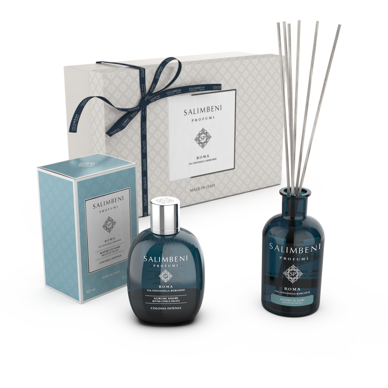 Premium Cadeaupakket  (100 ml Intense Eau de Cologne + 100 ml Geurstokjes + Cadeauverpakking)