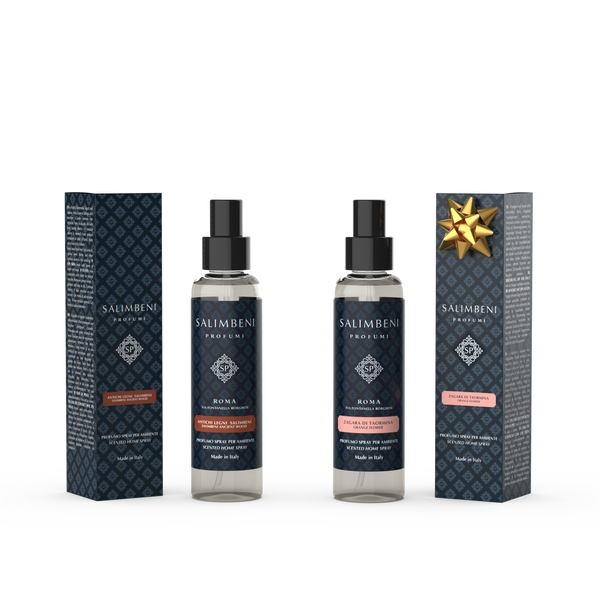Salimbeni Antiek Hout Parfum Spray 150 ml + Taormina Oranjebloesem Parfum Spray 150 ml GRATIS