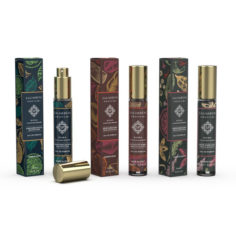 Reisparfum Set 45 ml: 3 Reisparfum (Bergamot Elixir + Kruiden van Byzantion + Amber Betovering)