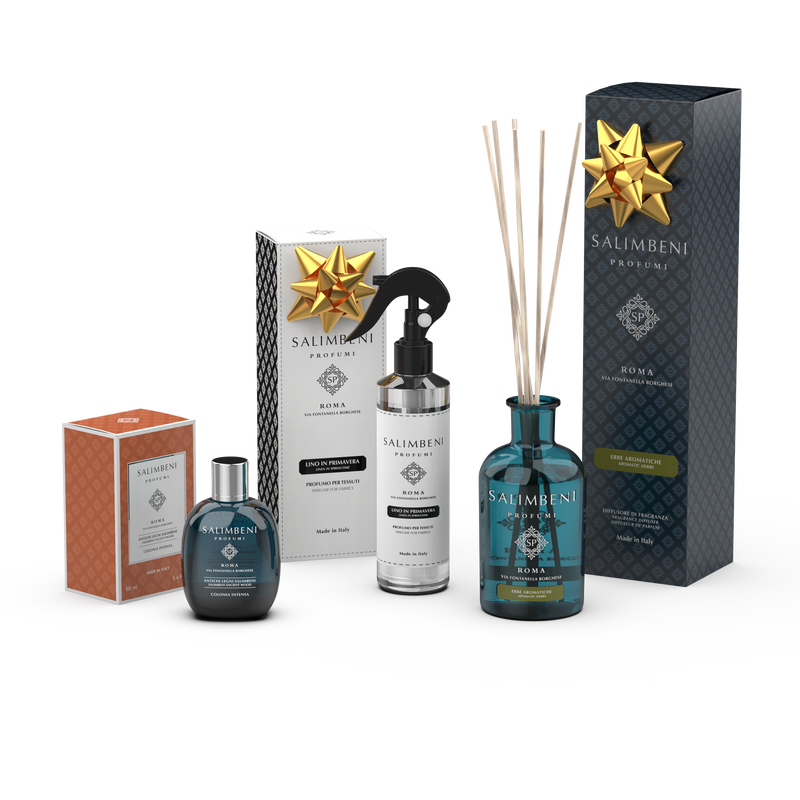 Salimbeni Antiek Hout Eau de Cologne + Linnen in de Lente Textielspray GRATIS + Aromatische Kruiden 250 ml GRATIS