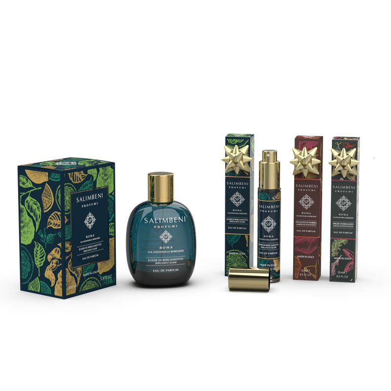 100 ml Eau de Parfum NAAR KEUZE + Drie Reis Eau de Parfums (15 ml Bergamot Elixir + 15 ml Amber Betovering + 15 ml Kruiden van Byzantion) om GRATIS TE PROBEREN