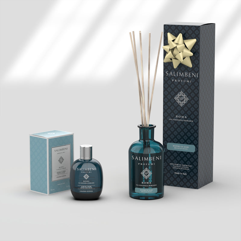 Intense Eau de Cologne 100 ml - Adem van de Zee + Geurstokjes Adem van de Zee 250 ml