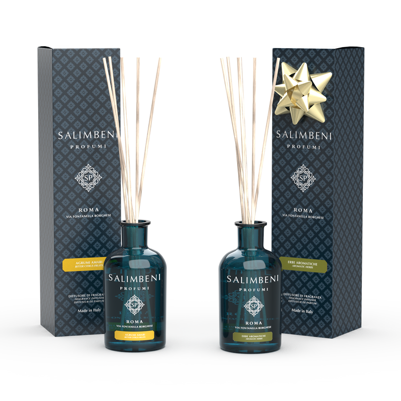 Bittere Citrus Geurstokjes 250 ml + Aromatische Kruiden Geurstokjes 250 ml GRATIS