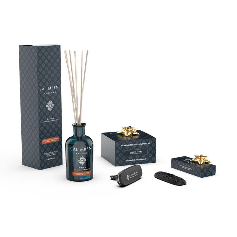 100 ml Geurstokjes NAAR KEUZE + Autoparfum Carbon Afwerking - Bittere Citrus + 1 auto navullingen NAAR KEUZE
