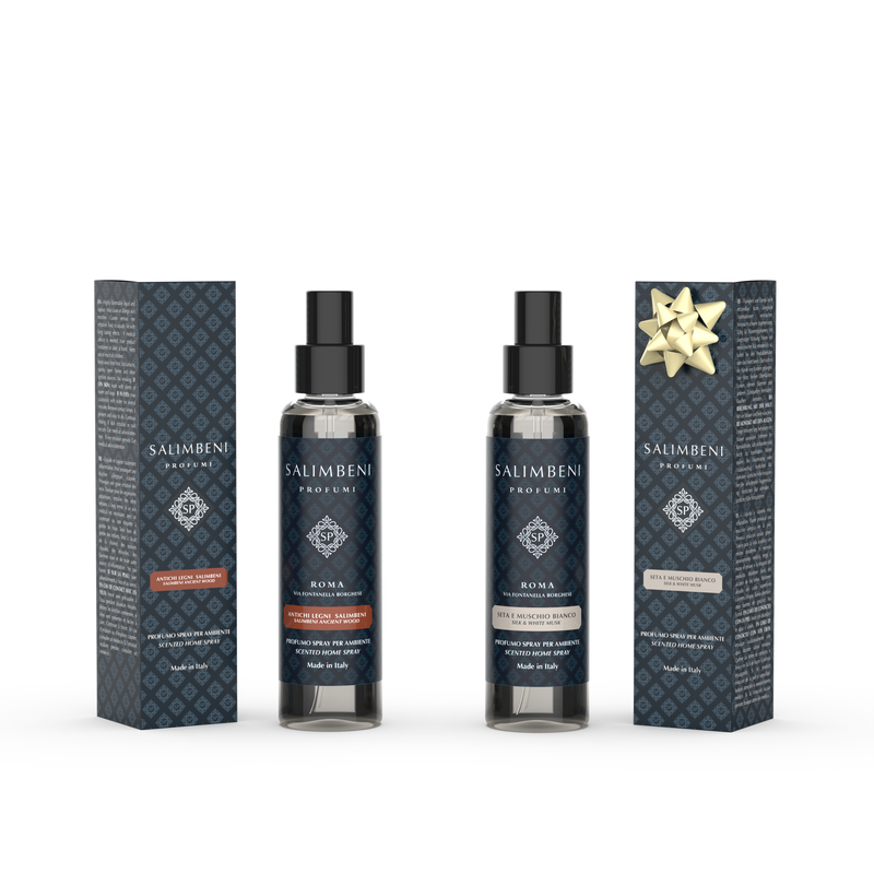 Huisparfum Spray 150 ml - Antiek Hout Salimbeni + Huisparfum Spray 150 ml (NAAR KEUZE)