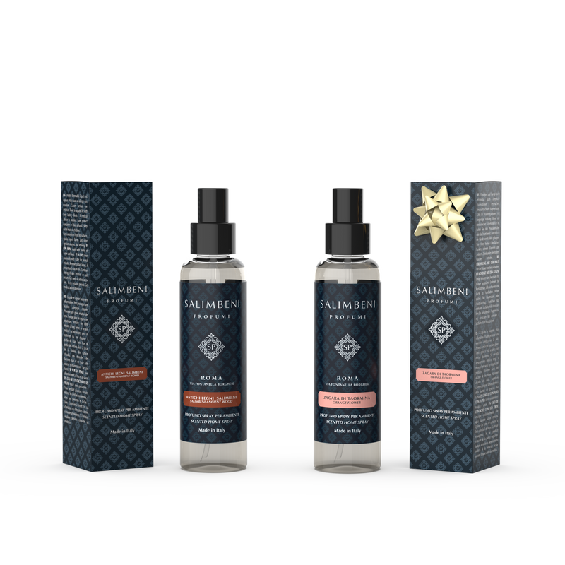 Huisparfum Spray 150 ml - Antiek Hout Salimbeni + Huisparfum Spray 150 ml (NAAR KEUZE)