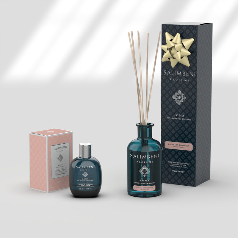 Intense Eau de Cologne 100 ml - Taormina Oranjebloesem + Geurstokjes Taormina Oranjebloesem 250 ml
